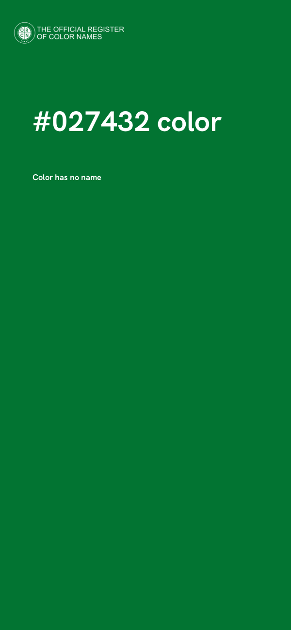 #027432 color image