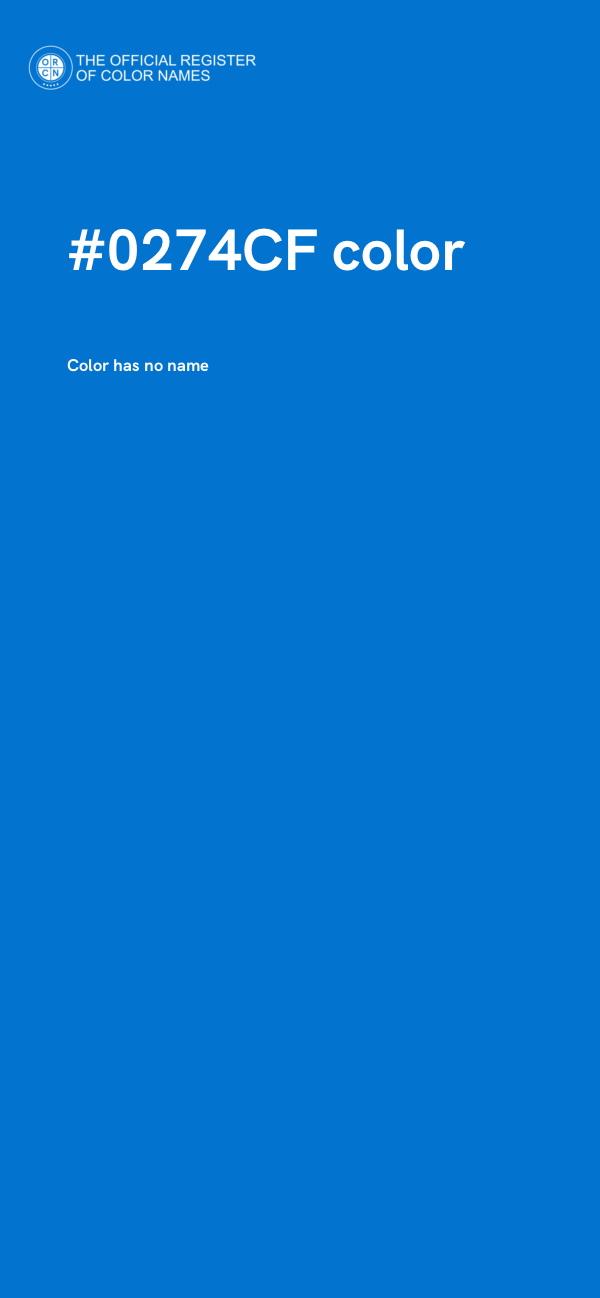 #0274CF color image