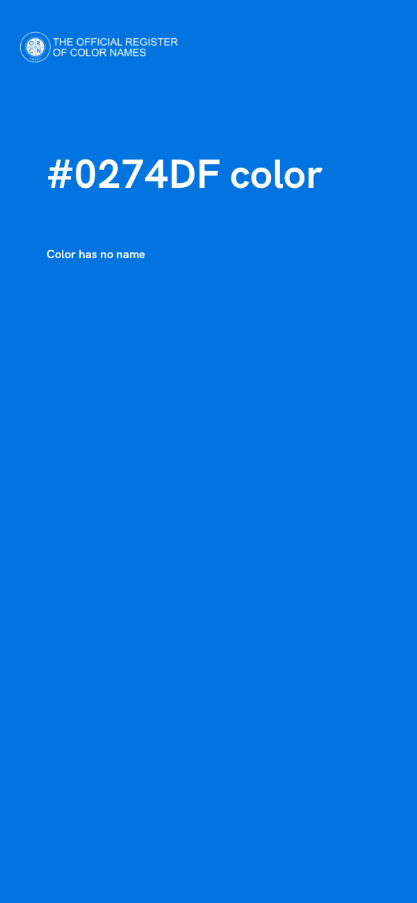 #0274DF color image