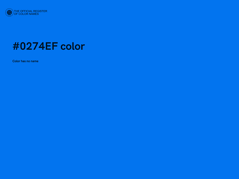 #0274EF color image