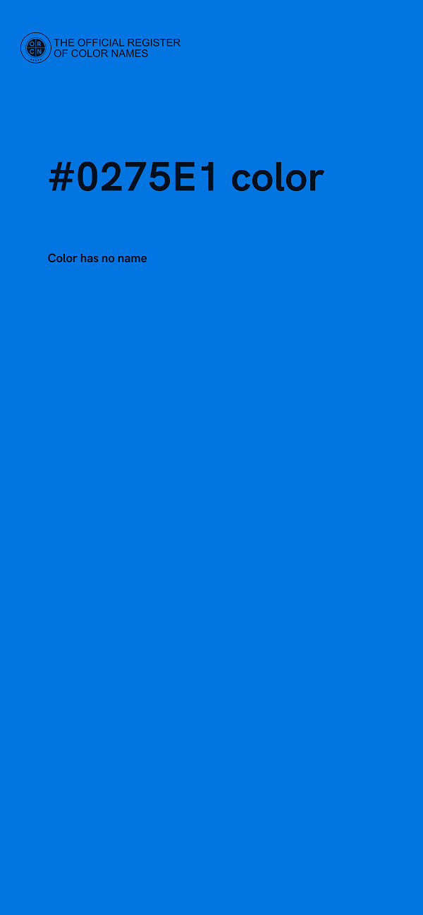 #0275E1 color image