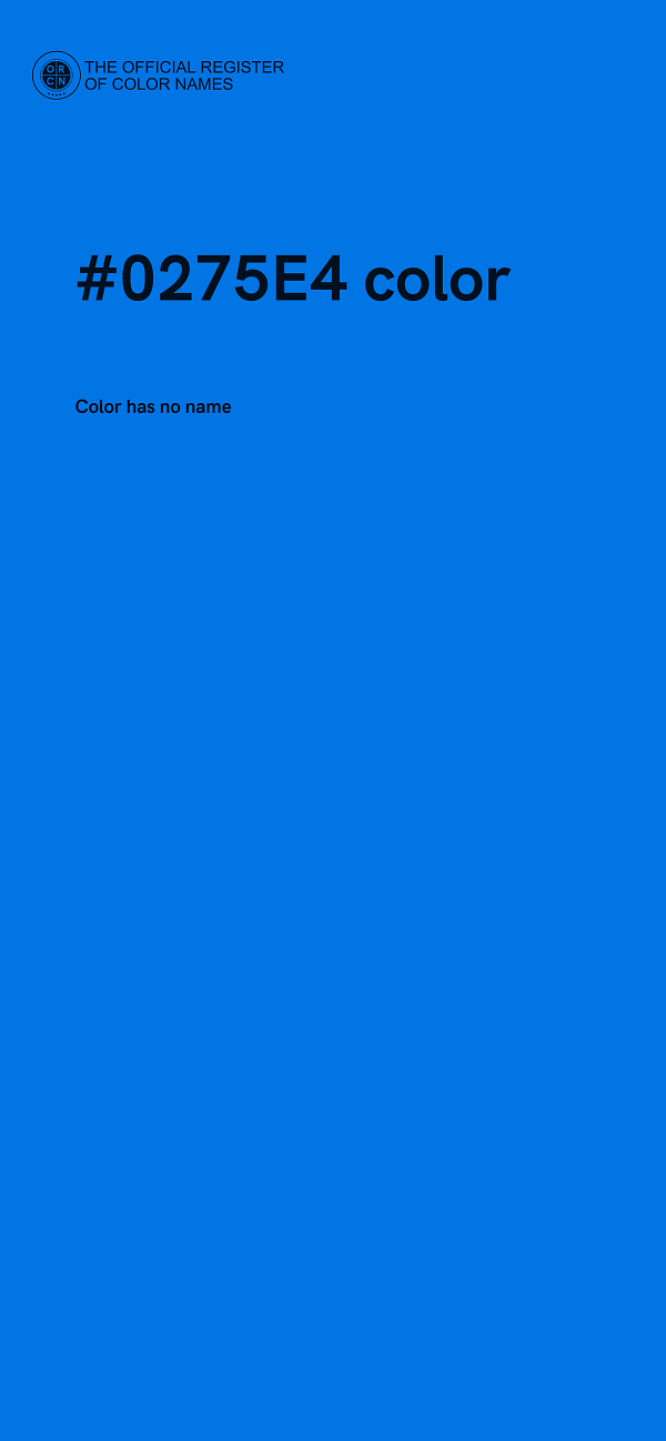 #0275E4 color image