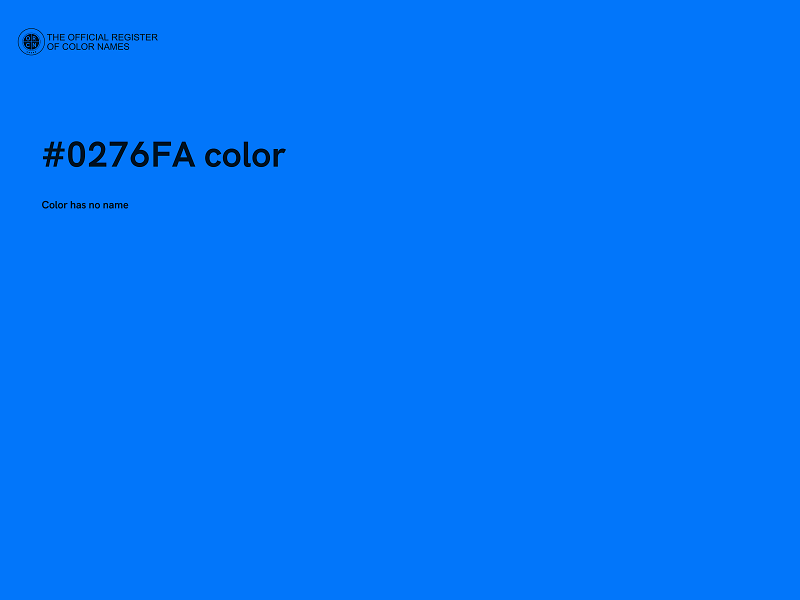 #0276FA color image