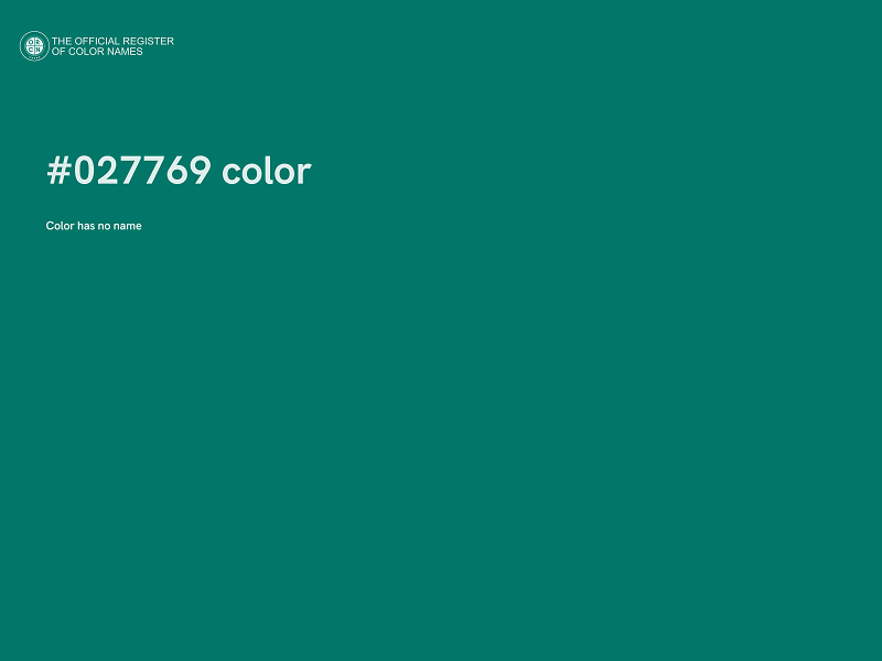 #027769 color image