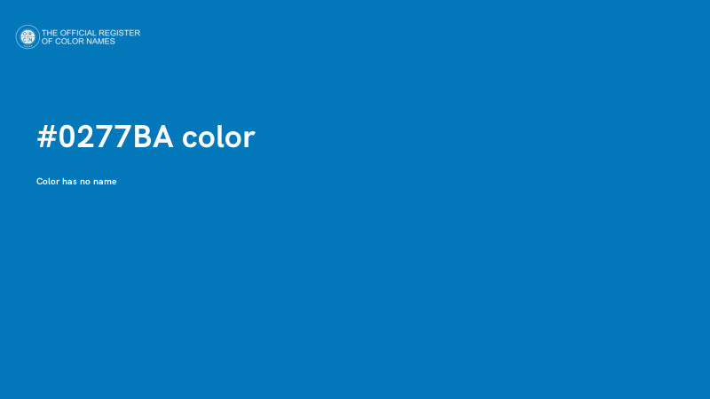 #0277BA color image