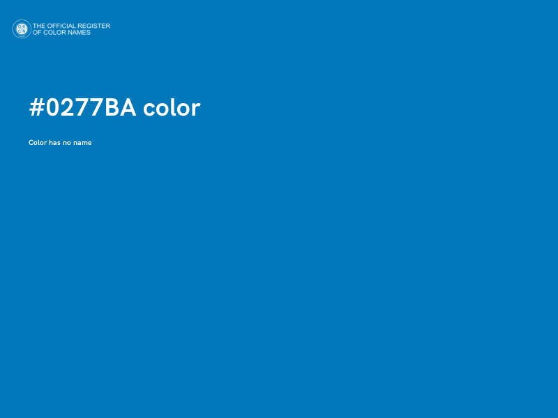 #0277BA color image