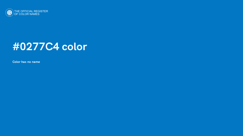 #0277C4 color image