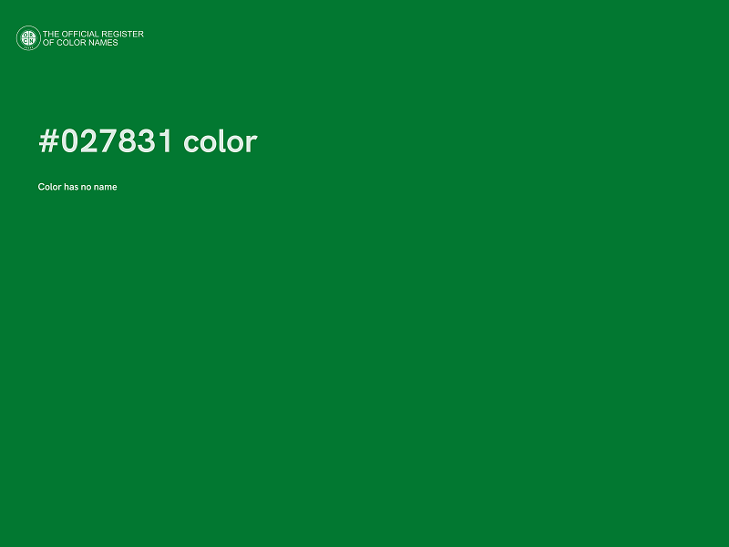 #027831 color image