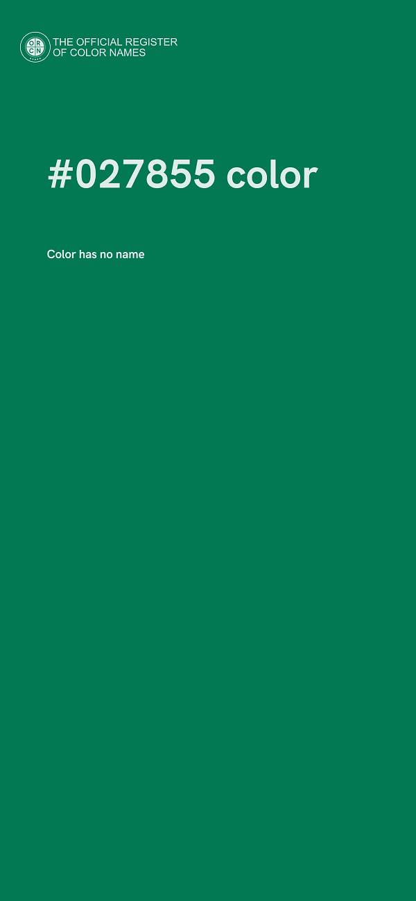 #027855 color image