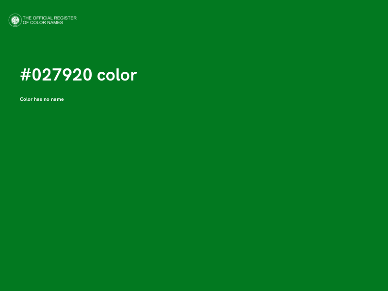 #027920 color image