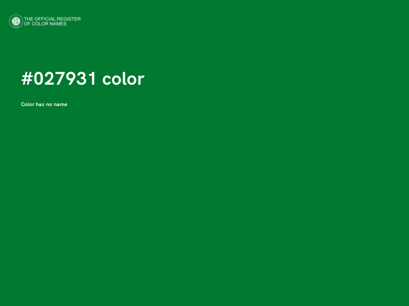 #027931 color image