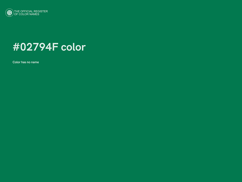#02794F color image