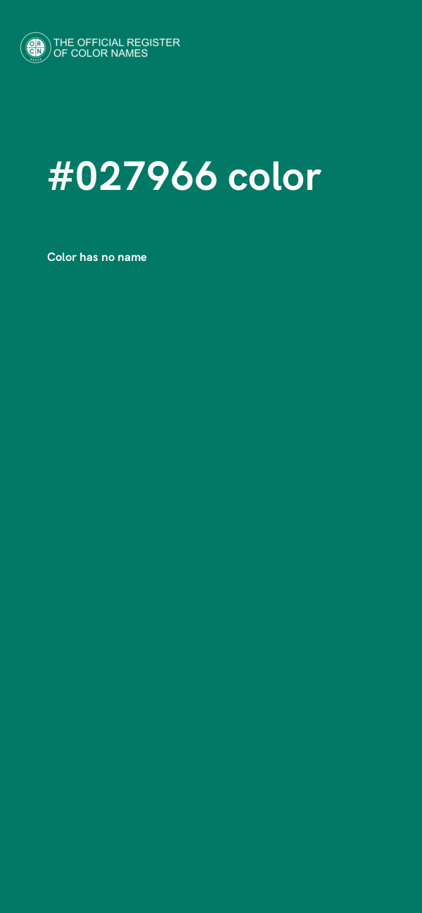 #027966 color image