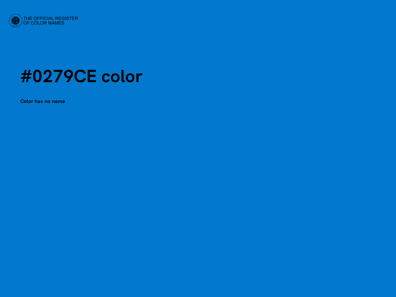 #0279CE color image
