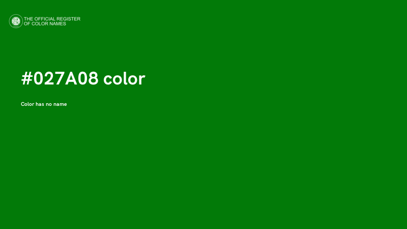 #027A08 color image