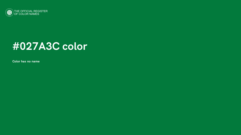 #027A3C color image
