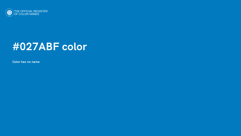 #027ABF color image