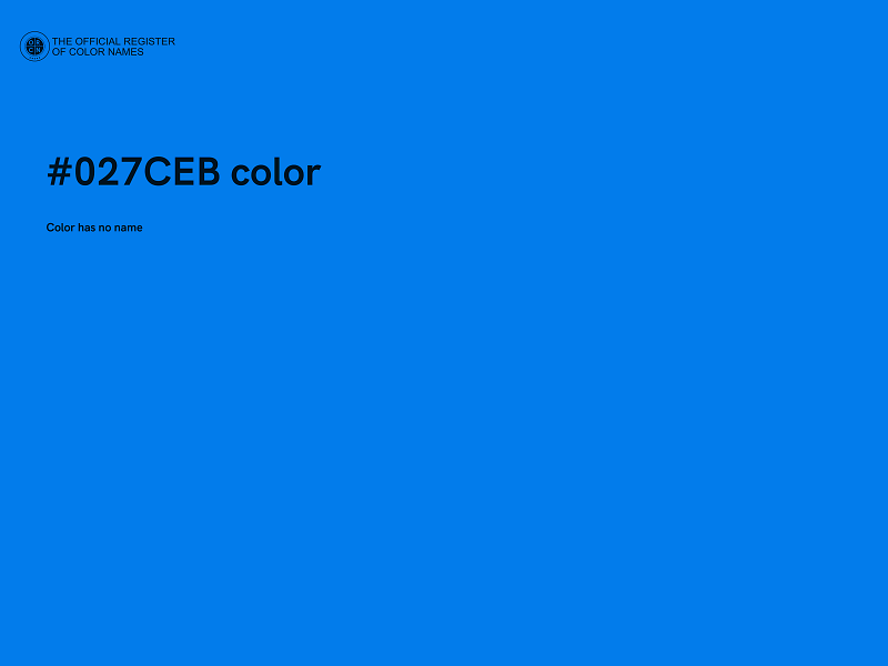 #027CEB color image