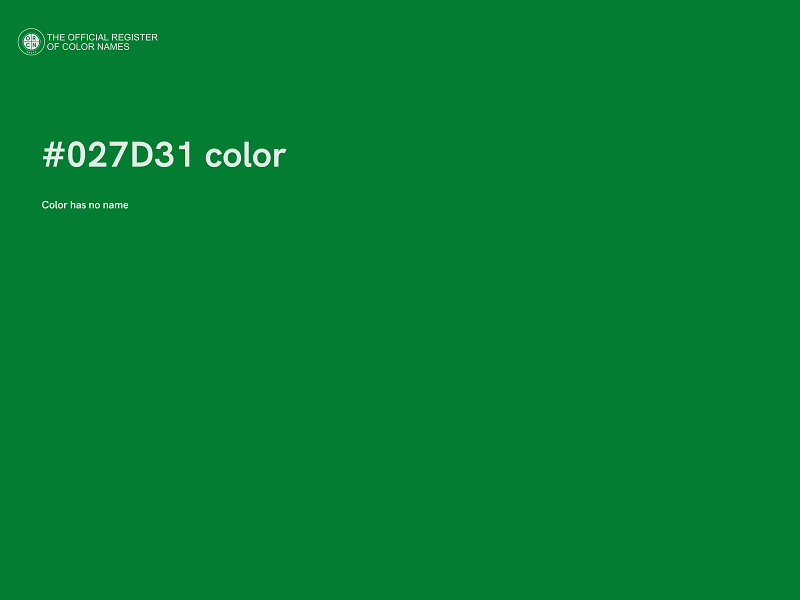 #027D31 color image