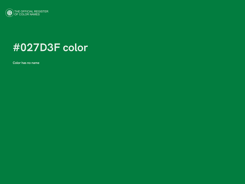 #027D3F color image