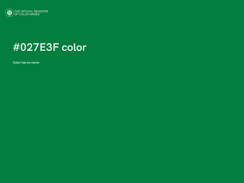 #027E3F color image