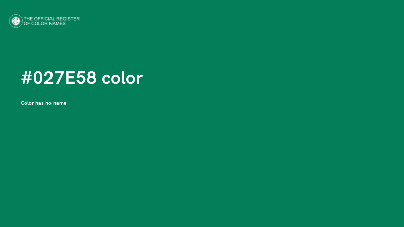 #027E58 color image