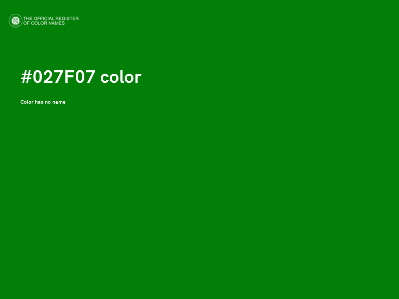 #027F07 color image
