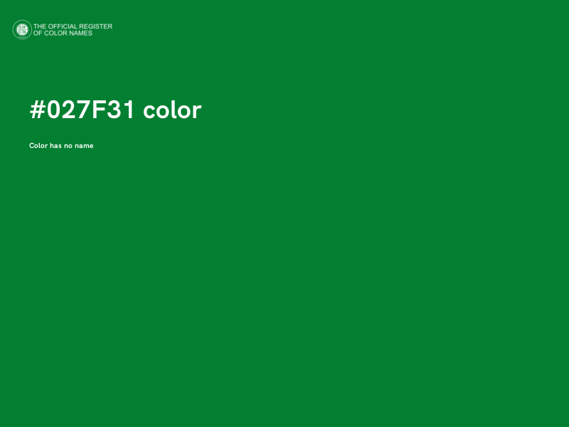 #027F31 color image