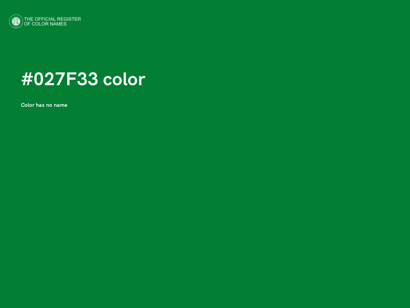 #027F33 color image