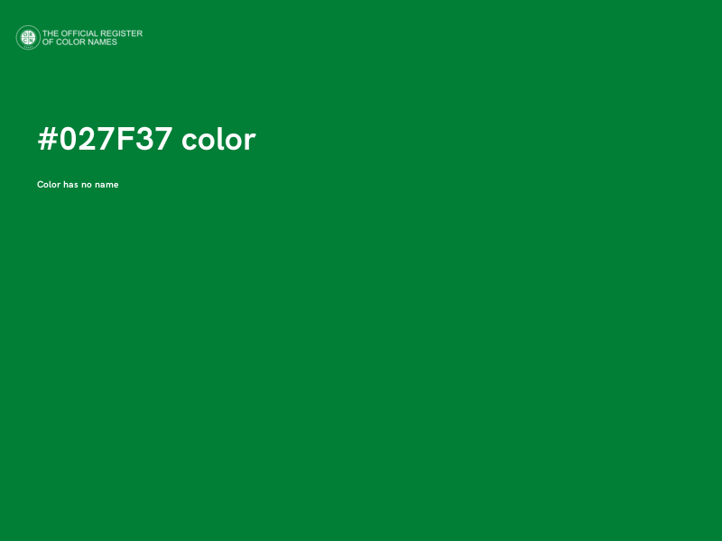 #027F37 color image