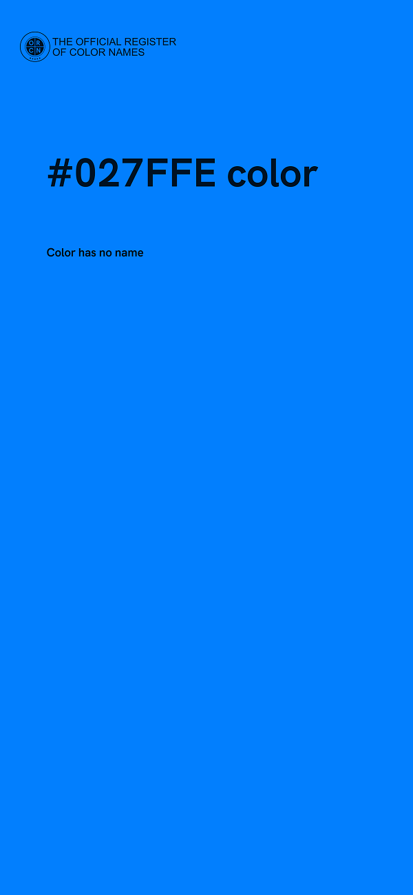 #027FFE color image