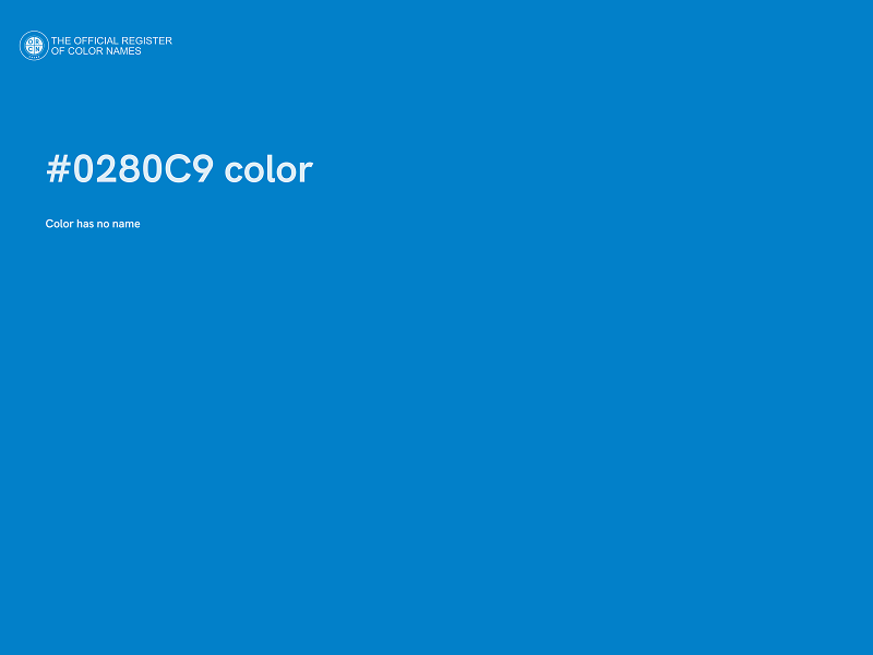 #0280C9 color image