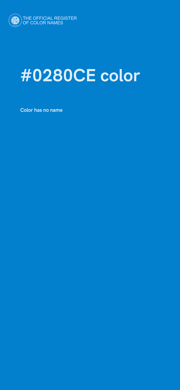 #0280CE color image