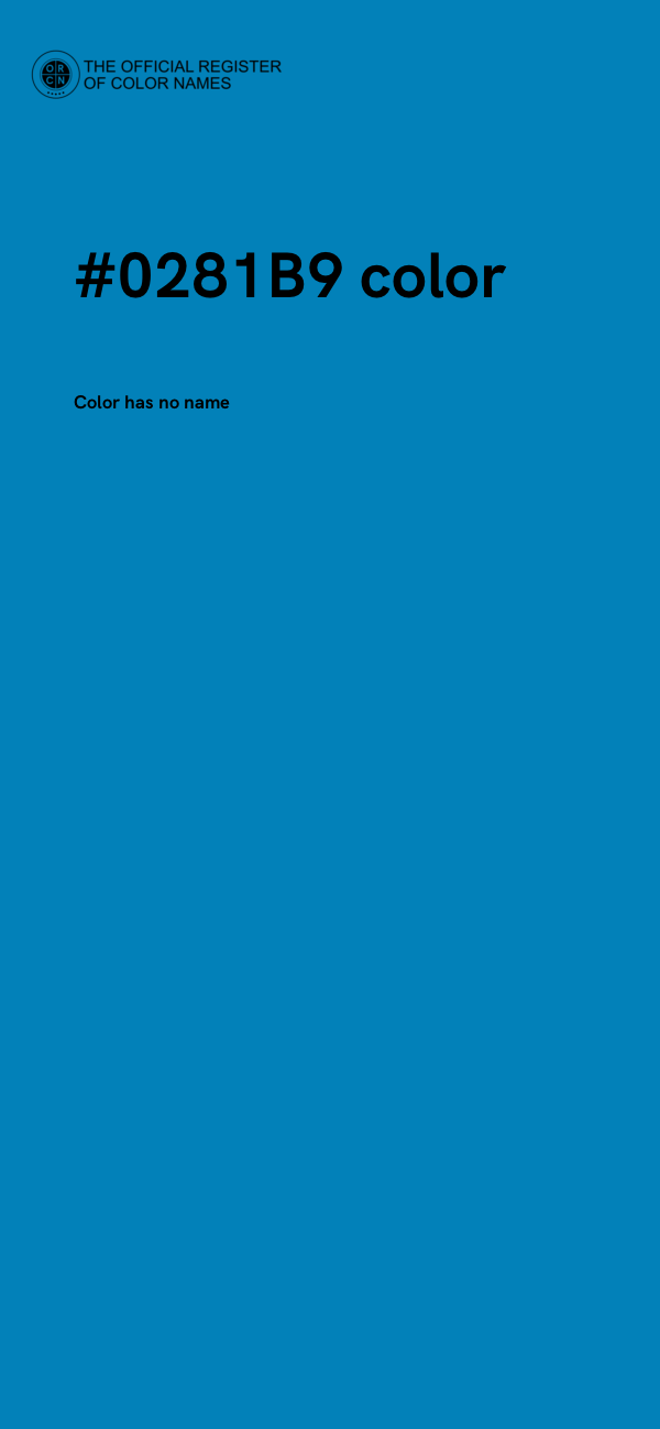 #0281B9 color image