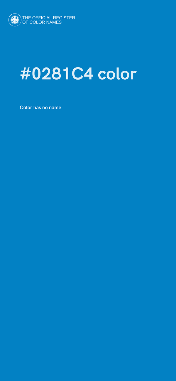 #0281C4 color image