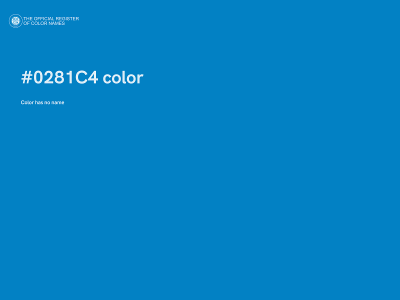#0281C4 color image