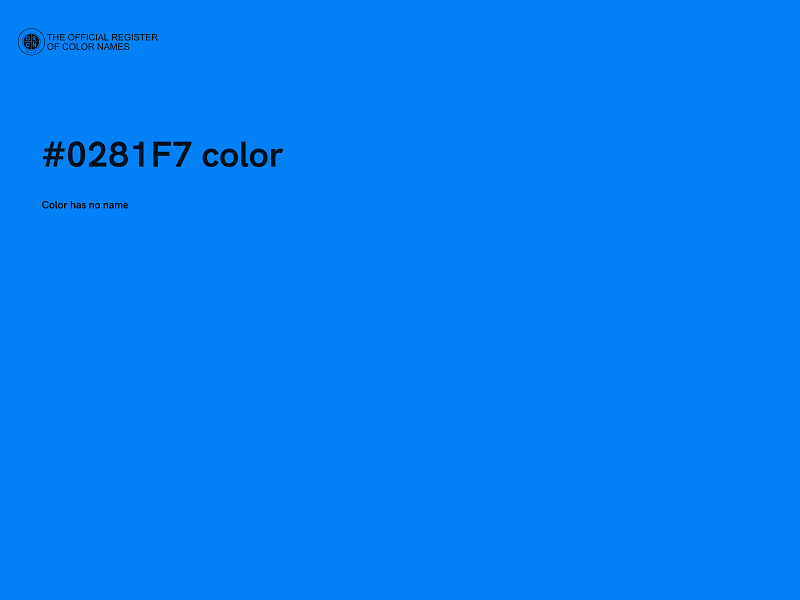 #0281F7 color image