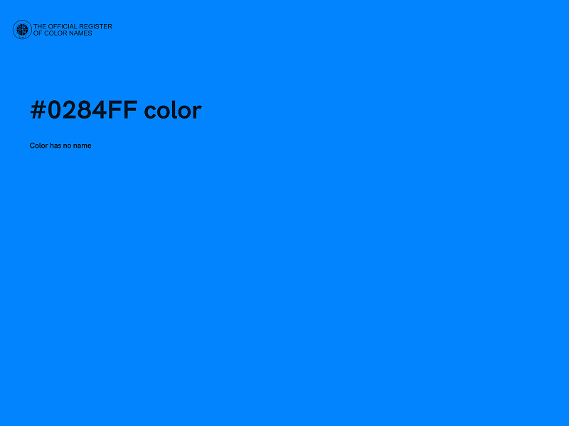 #0284FF color image