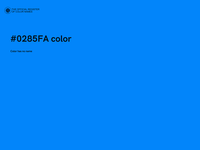 #0285FA color image