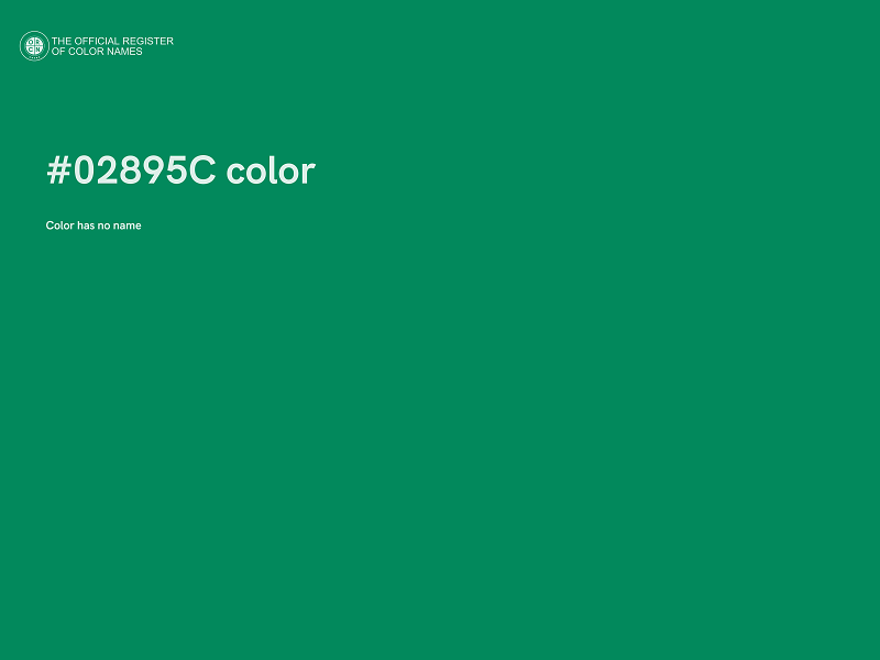 #02895C color image