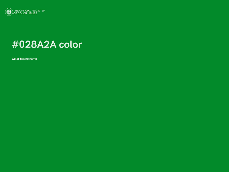 #028A2A color image