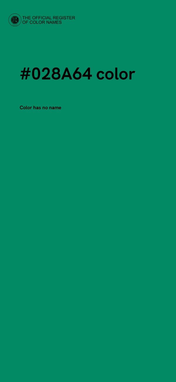 #028A64 color image