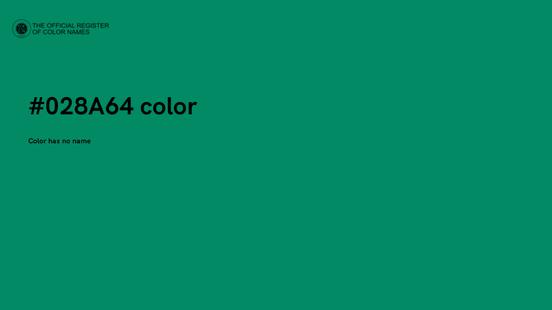 #028A64 color image