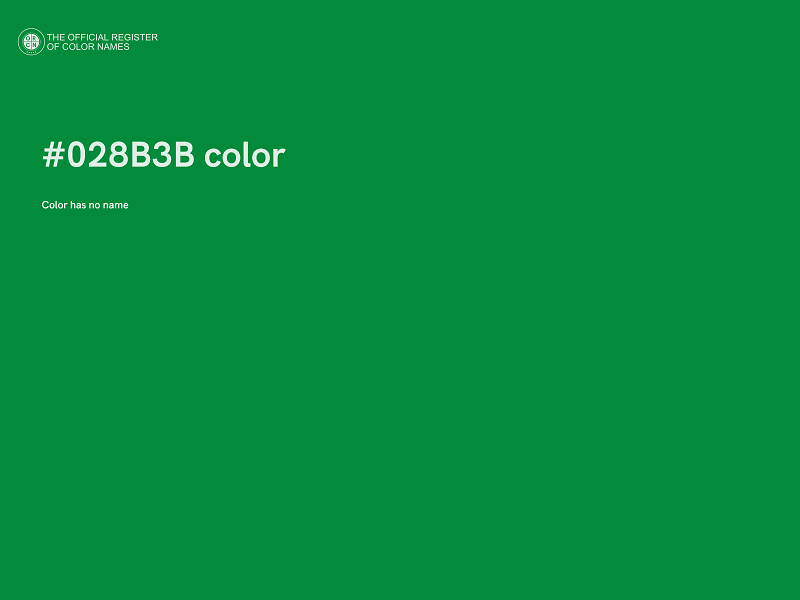 #028B3B color image