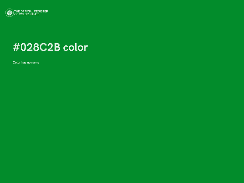 #028C2B color image