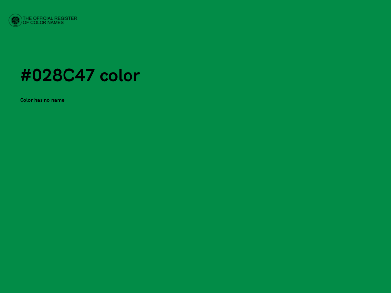 #028C47 color image
