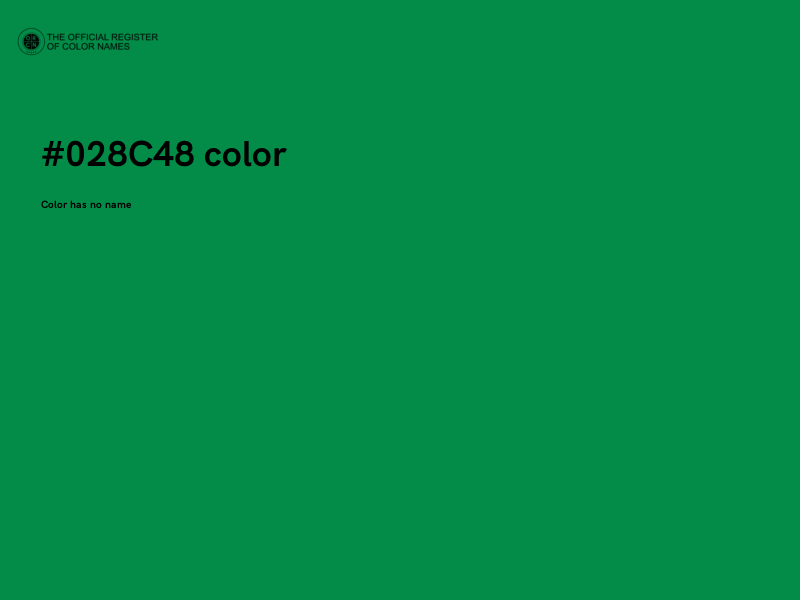 #028C48 color image