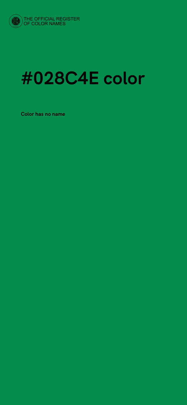 #028C4E color image