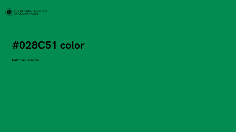 #028C51 color image
