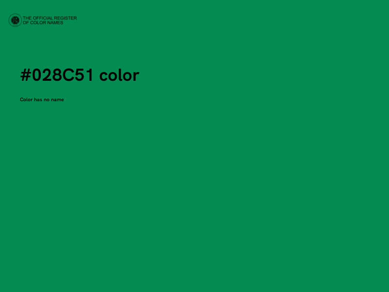 #028C51 color image